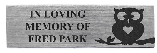 Silver Plaque Custom Recycled Plastic Bench