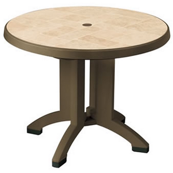 Folding Table 38 In Round Plastic, 38 Inch Round Dining Table