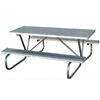 luminum picnic table 6 Ft. Rectangular with 2 3/8 In. Welded Galvanized Steel Frame