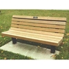 Picture of Contour Bench 8 Ft. Recycle Plastic with Steel Frame, Surface Mount