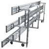 Bleachers Tip and Roll 3 Row 15 Ft. Aluminum with Galvanized Steel Frame,