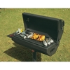 Covered Barbecue Grill with Shelf 320 Square In. Steel