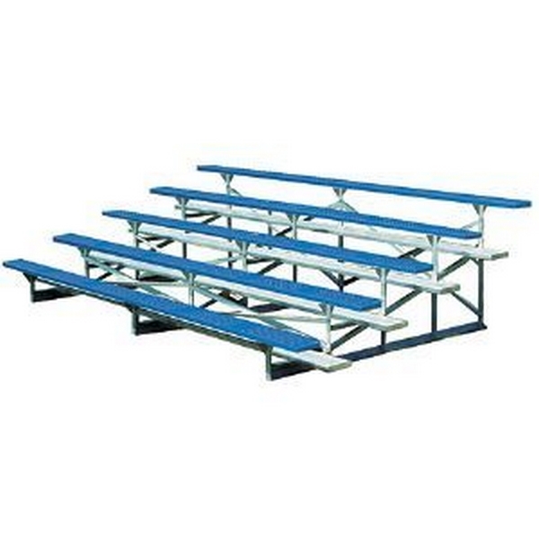 5 Row Bleachers 15 Foot Powder Coated with Galvanized Steel Frame