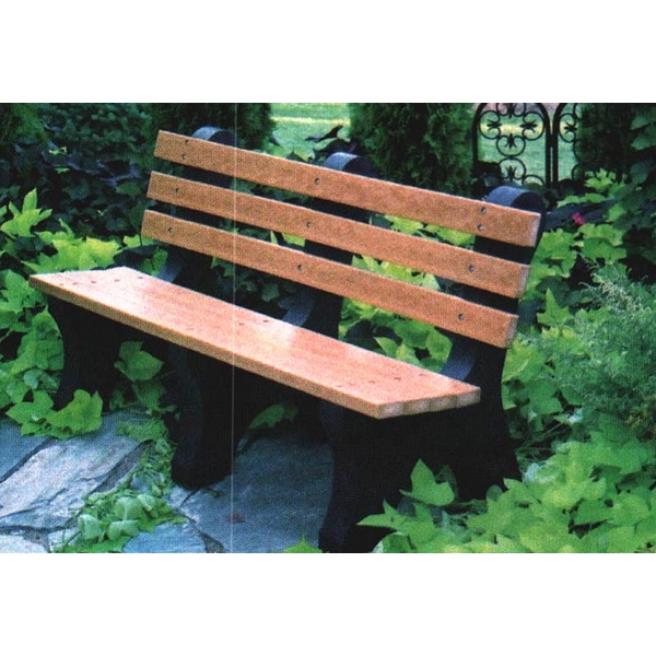 Picture of Bench with Back 8 Ft. Recycled Plastic, Portable