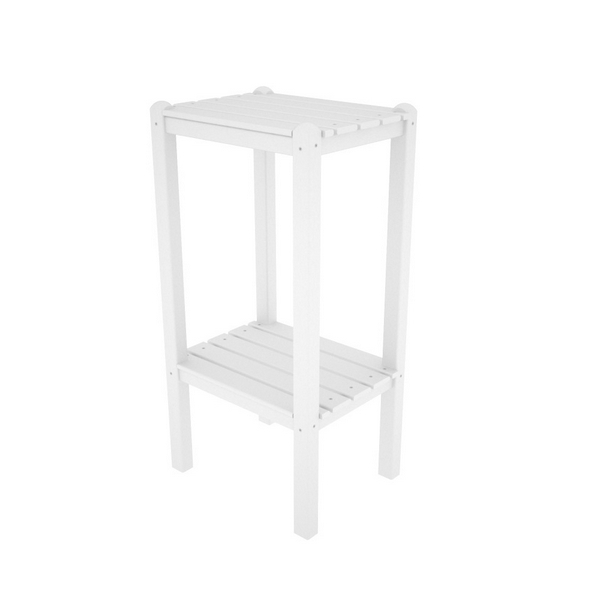 Picture of Polywood Two Shelf Bar Height Side Table Recycled Plastic