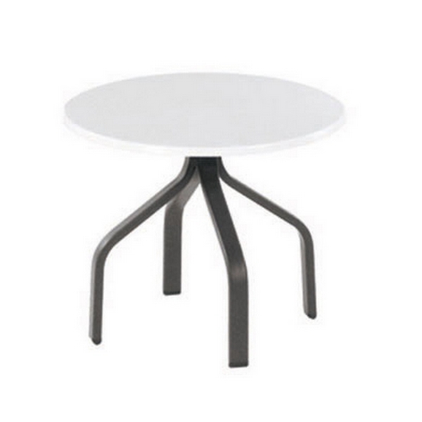 Picture of Round Pool Side Table 18" Fiberglass Top with Aluminum Frame