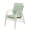 Picture of Quick Ship Ocean Breeze Sling Dining Chair with Sling Fabric and  Aluminum  Frame. Commercial Sling Pool Furniture. 