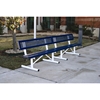 Picture of Bench With Back 10 foot Plastic Coated Expanded Metal with Welded Angle Iron Frame, Portable