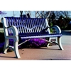 Picture of Bench With Back 5 Ft. Plastic Coated Ribbed Steel with Cast Aluminum, Portable or Surface Mount