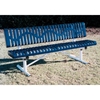 Picture of Bench with Back 6 Ft. Plastic Coated Ribbed Steel with 2 3/8 In. Galvanized Steel, Portable
