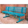Picture of Bench With Back 6 Ft. Plastic Coated Rolled Expanded Metal with 2 3/8 In. Galvanized Steel, Portable