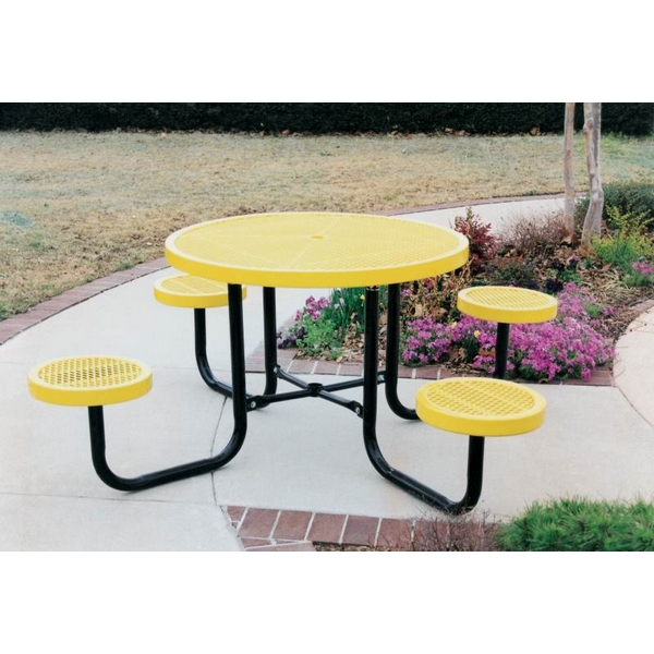 Round Thermoplastic Picnic Tables42 In, Round Commercial Picnic Tables