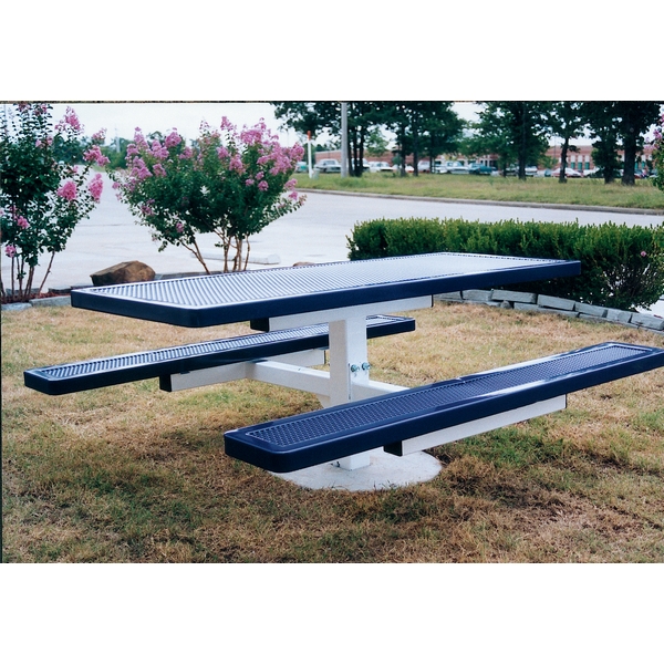 Rectangular Picnic Table 6 Ft. Plastic Coated Perforated