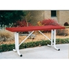 Picture of Rectangular Thermoplastic Table 6 Ft.  Plastic Coated Expanded Metal with Welded 2 3/8 In. Galvanized Steel, Portable