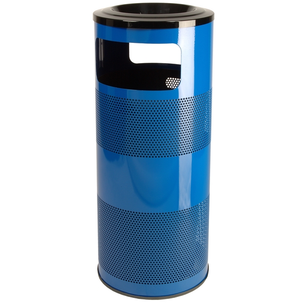 Picture of Ash and Trash Receptacle Round 20 Gallon Powder Coated Steel with Ash Top, Portable