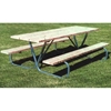 Rectangular Picnic Table 8 Ft. Wooden with Bolted 1 5/8 In. Galvanized Tube