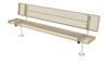Picture of Bench With Back 8 Ft. Plastic Coated Rolled Expanded Metal with 2 3/8" Galvanized Steel, Surface Mount