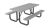 Picture of Rectangular Picnic Tables 6 Ft. Attached Seats Thermoplastic coated Steel with Welded 2 3/8 In. Galvanized Steel, Portable