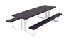 Picture of Rectangular Picnic Tables 8 Ft. Attached Seats Recycled Plastic with Welded 2 3/8 In. Galvanized Steel, Portable