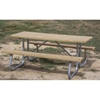 12 Ft. Rectangular Wooden Picnic Table with 2-3/8 In. Galvanized Steel Frame
