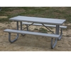 luminum picnic table 6 Ft. Rectangular with 2 3/8 In. Welded Galvanized Steel Frame