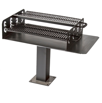 Group Grill 1008 Square In. Welded Steel with 6 In. Square Pedestal