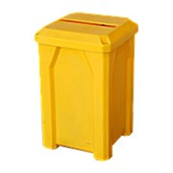 Picture of 32 Gallon Receptacle with Slot Lid for Paper Recycling and Liner