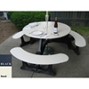 Round Bodega Recycled Plastic Picnic Table