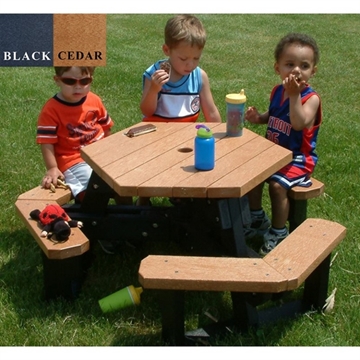 Picture of Children's Hexagonal Recycled Plastic Picnic Table, 115 lbs. 