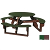 Picture of 46” Round Recycled Plastic Picnic Table, 212 lbs.