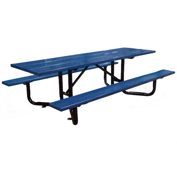 ADA Wheelchair Accessible Y-Base Picnic Table Perforated Steel