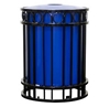 Picture of Trash Can, 32 Gallon Round Powder Coated Steel with Flat Top, Portable