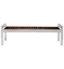 5 Ft. Skyline Wood and Stainless Steel Backless Bench
