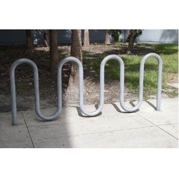9 Space Galvanized Steel Wave Bike Rack