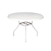 Picture of Round 42" Fiberglass Dining Table with 1" Aluminum Frame, White