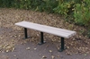 6 Ft. Recycled Plastic Backless Bench with Steel Frame