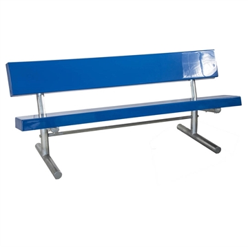 Bench with Back 6 foot Fiberglass with 2 3/8 inch Galvanized Tube