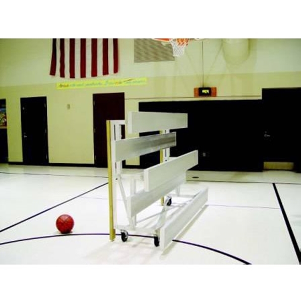Bleachers Tip and Roll 3 Row 15 Ft. Aluminum with Galvanized Steel Frame,