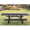 Picture of Quick Ship 8 Foot ADA Compliant Rectangular Picnic Table, Thermoplastic Coated Expanded Metal with 2 3/8" Steel Frame, Portable