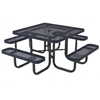 Picture of 46" Square Expanded Thermoplastic Picnic Table with 4 Attached Seats, Portable