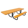 Picture of RHINO ADA 8 Ft. Picnic Table, Polyolefin Rectangular Top & Seats, Perforated Steel, Portable, 242 lbs.