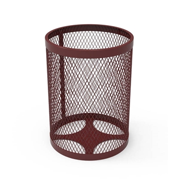 RHINO Trash Receptacle, Thermoplastic Expanded Metal
