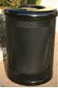 Picture of RHINO Trash Receptacle, Thermoplastic Perforated Metal, Portable, 77 lbs.