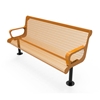 Picture of RHINO Contour 6 Ft. Bench with Arm, Thermoplastic Expanded Metal, 154 lbs.