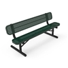 Picture of RHINO 8 Ft. Bench with Back, Thermoplastic Perforated Metal, 137 lbs.