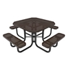 Picture of RHINO Octagonal Picnic Table, Polyolefin Perforated Metal, Portable, 259 lbs.