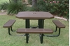 Picture of RHINO Octagonal Picnic Table, Polyolefin Perforated Metal, Portable, 259 lbs.