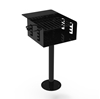 Park Grill 360 Square In. Welded Steel with 2 3/8 In. Pedestal