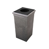 30 Gallon Polymer Concrete Trash Can Portable, 115 lbs.