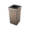 30 Gallon Polymer Concrete Trash Can Portable - Riverstone